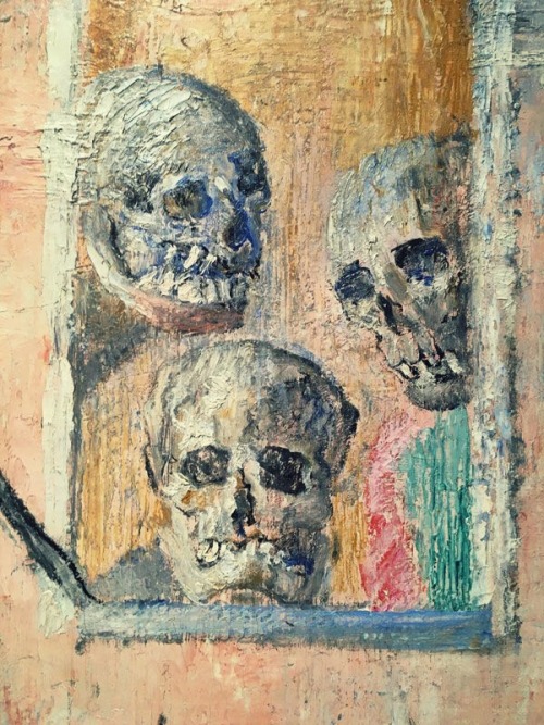 James Ensor. Pierrot und ein Skelett im gelbem Gewand ~ 1893• Bibliothèque Infernale on FB
