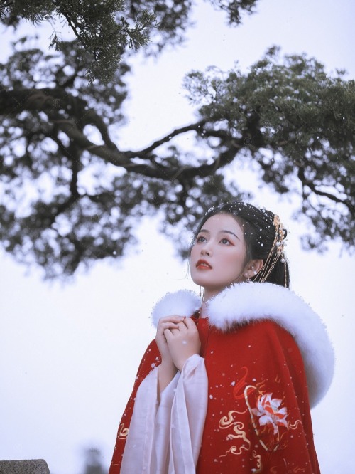 When Hanfu meets snow scenefrom:美人赋