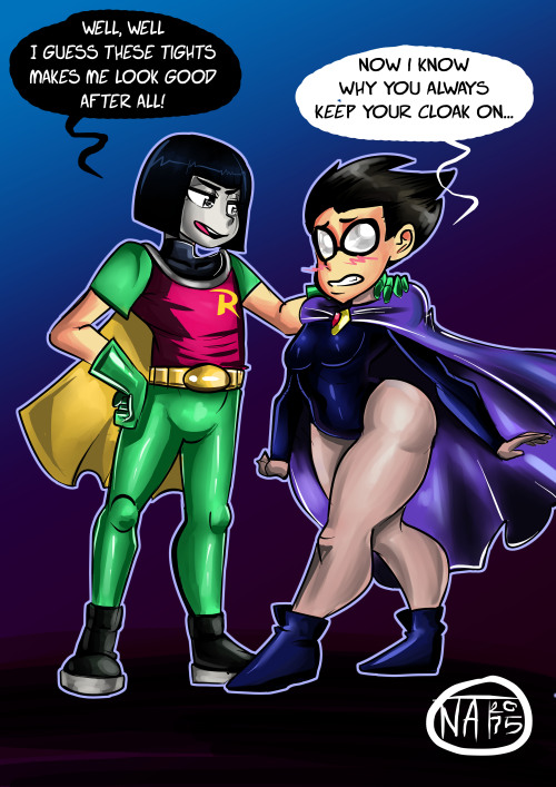 XXX Raven and robin head swap!Another commission!!! photo