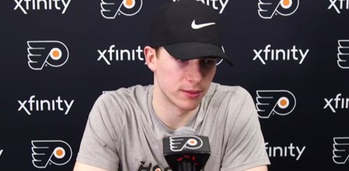 “Carter Hart said he broke [a] string on his guitar and also perfected four-ball juggling during qua