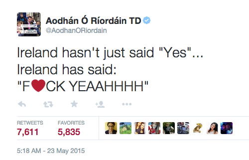 rei-west:  autostraddle:  We won a thing: Ireland overwhelmingly votes Yes on same-sex