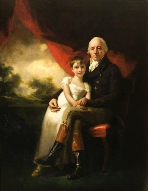 Henry Raeburn (Edinburgh, 1756 - 1823); John Stirling of Kippendavie and His Youngest Daughter, Jean Wilhelmina; c. 1812, oil on canvas, 196 x 150 cm; The national trust of Scotland