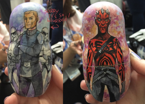 lorna-ka:A few pics of those matryoshka dolls I gave to Dave Filoni at SWCE and the process of paint