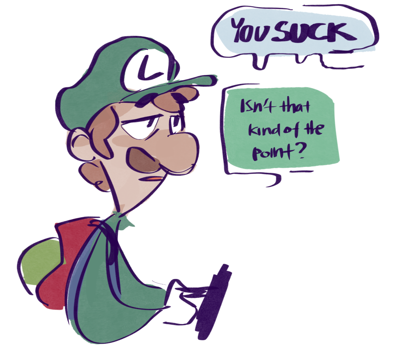 Luigi's Mansion : Don't bring Wario. by FrancoisL-Artblog on