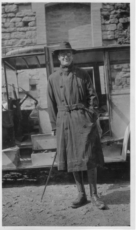 fdrlibrary:
“ FDR at Fort Douaunsont, France, August 6, 1918. He made this visit as Assistant Secretary of the Navy.
”