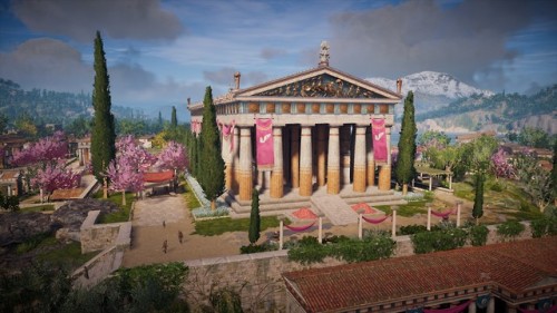 The Temple of Apollo in the city of Korinth in Korinthia, Reconstruction made by Ubisoft for the gam