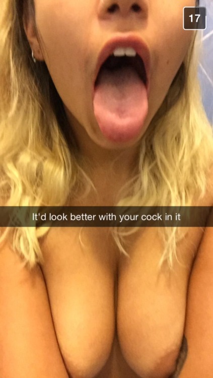 snapchatcheaters:  What my girlfriend actually sent to my best friend to get him hard, who else wants her to open her mouth up and fuck her throat?Wow, thanks for the submission!