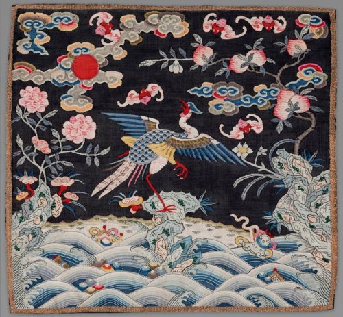 Golden pheasant rank badge indicating a 2nd rank civil servant, unknown Chinese artist, late 18th/ea