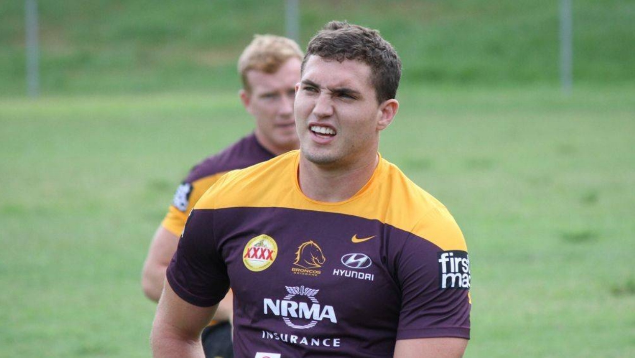 roscoe66:  James Gavet, Daniel Vidot and Corey Oates of the Brisbane Broncos 