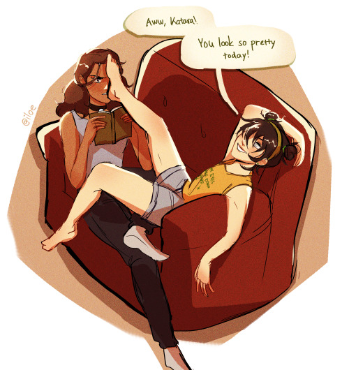 ash-of-the-eclipse:yoshifics:iloe:we needed more bastard toph Toph Beifong and Edward Elric hav