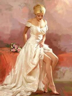 artbeautypaintings:  The bride - Jon Paul