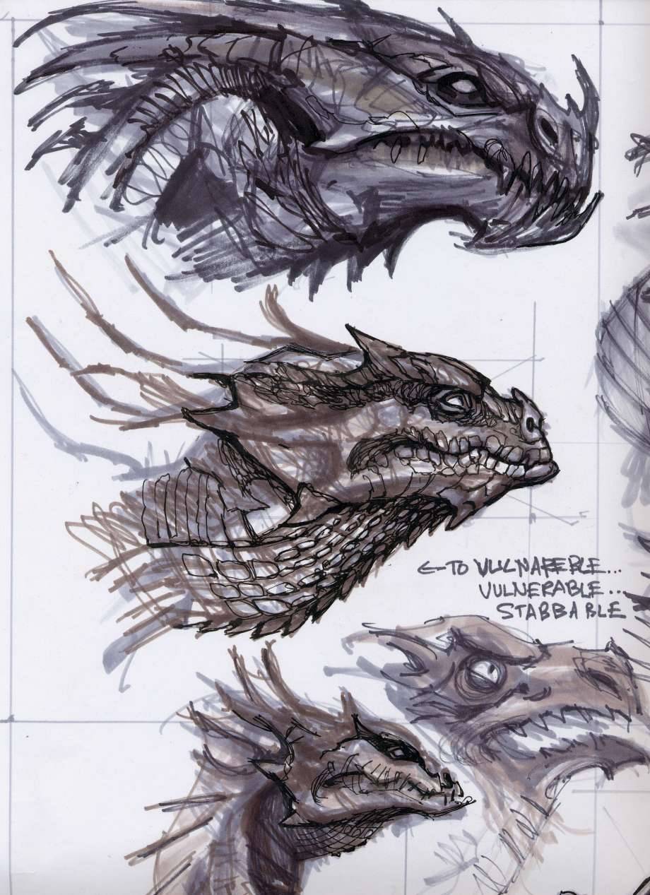 diaryofadragonborn:  The Elder Scrolls V Skyrim - Dragon concept art by the late