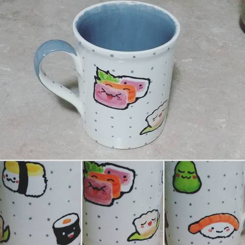 I painted a Sushi Go mug at Crock-a-Doodle last week :) #sushigo #art #fanart #gamewright #cardgame 