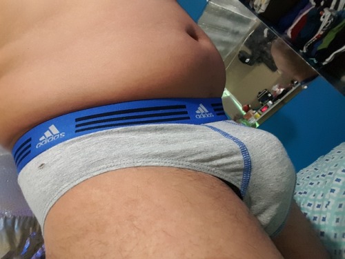 gorditoz: Adidas hip briefs.  #gorditoz Superb cock
