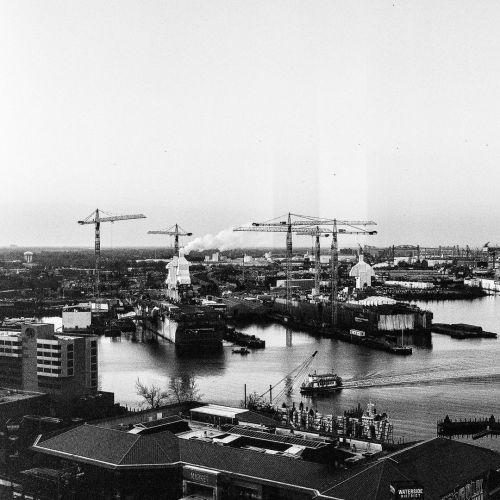 Elizabeth River pre-pandemic morning, March 12, 2020. Taken from the @hiltonnorfolkthemain with a #h