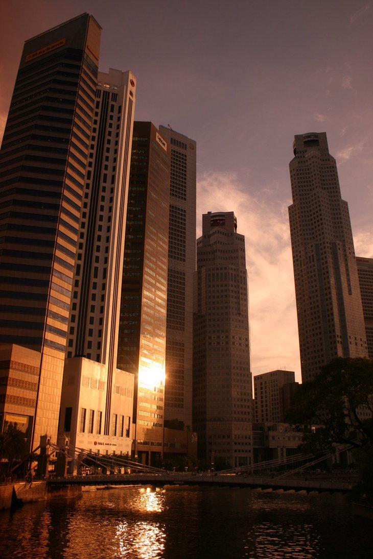 musts:  Sunset at Singapore River by azurevista Singapore