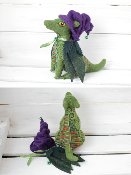 kohakuhime: macabrelucanidae: punk-rock-trolls: sosuperawesome: Needle felted creatures and pumpkins