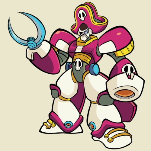 I drew a man from megaman. He is the pirate man!