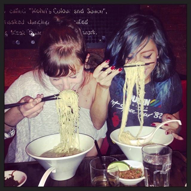 Twiggy&rsquo;s first ramen. #spreadingthelove (at Ippudo New York)