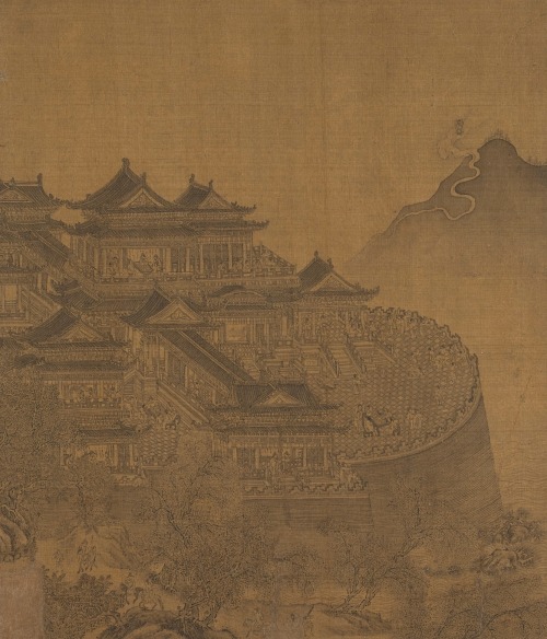 magictransistor:The Immortal Lü Dongbin Appearing over the Yueyang Pavilion / 元 佚名 倣夏永 呂洞賓過岳陽樓 冊頁 (a