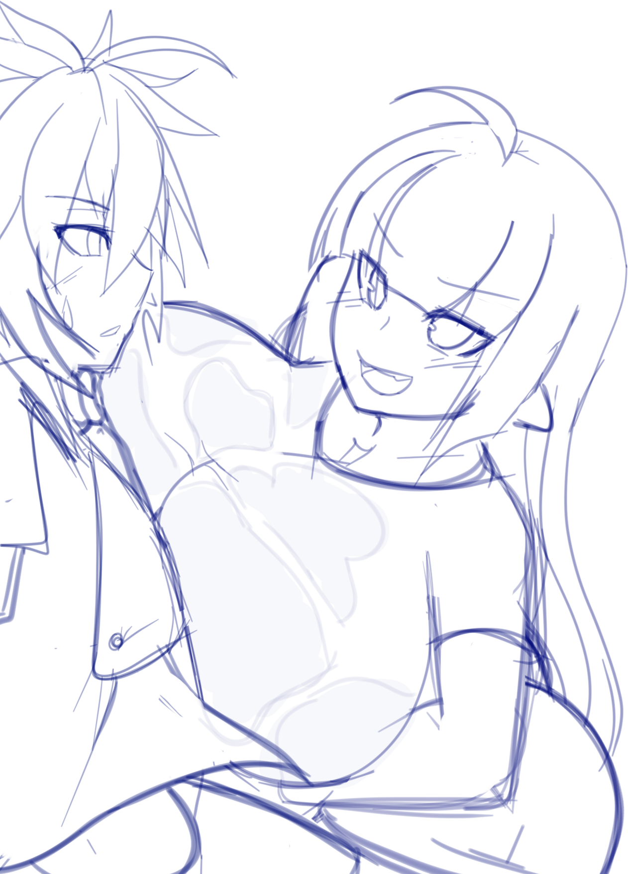 alphaerasure:Rough sketches of Calamity being the derp she is.
