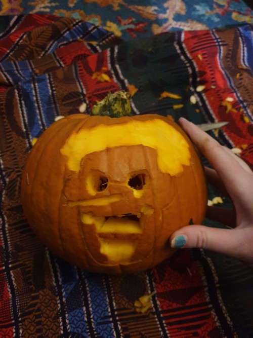Me And My Friend Carved Deltarune Pumpkins 
