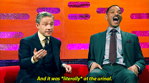 geek-royalty:   Martin Freeman on The Graham Norton Show talks about being recognised