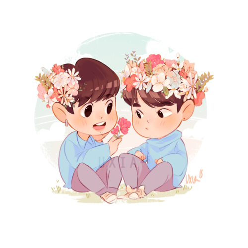 Chibi yoonkook commission for the lovely @/ sugascout (on Twitter)