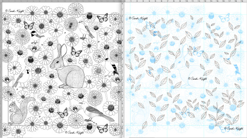 I decided to make a design for Spoonflower’s “from my window” design challenge. So, I drew birds, be