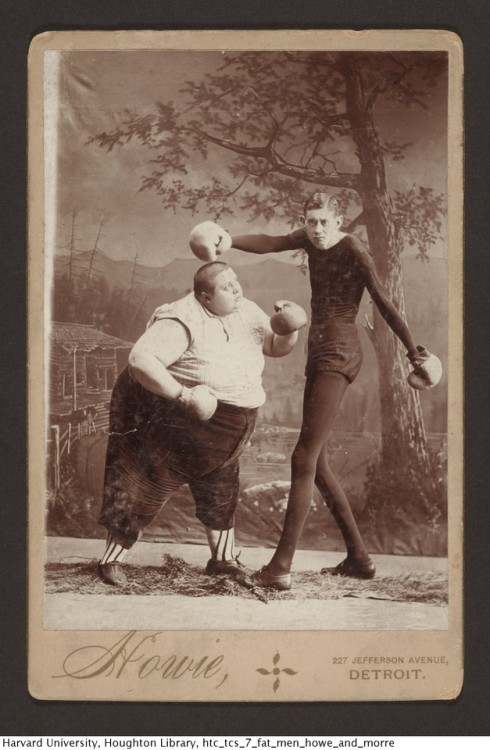 Circus sideshow performers Fred Howe and George Moore, ca. 1890.TCS 7Houghton Library, Harvard Unive