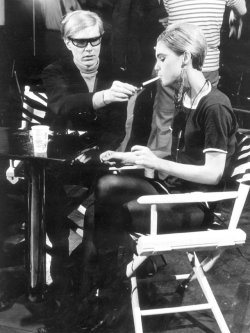 moment-japan:  Edie Sedgwick and Andy Warhol