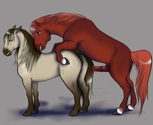 Request #4: Feral horse on feral horse (request link here)First 5 images are gay, last 5 images are straight.Sources from left to right, top to bottom:â€œWild Wild Studsâ€ by Svadilâ€œBareback (improved!)â€ by IfusStallions screwing? by Klaus Doberman.