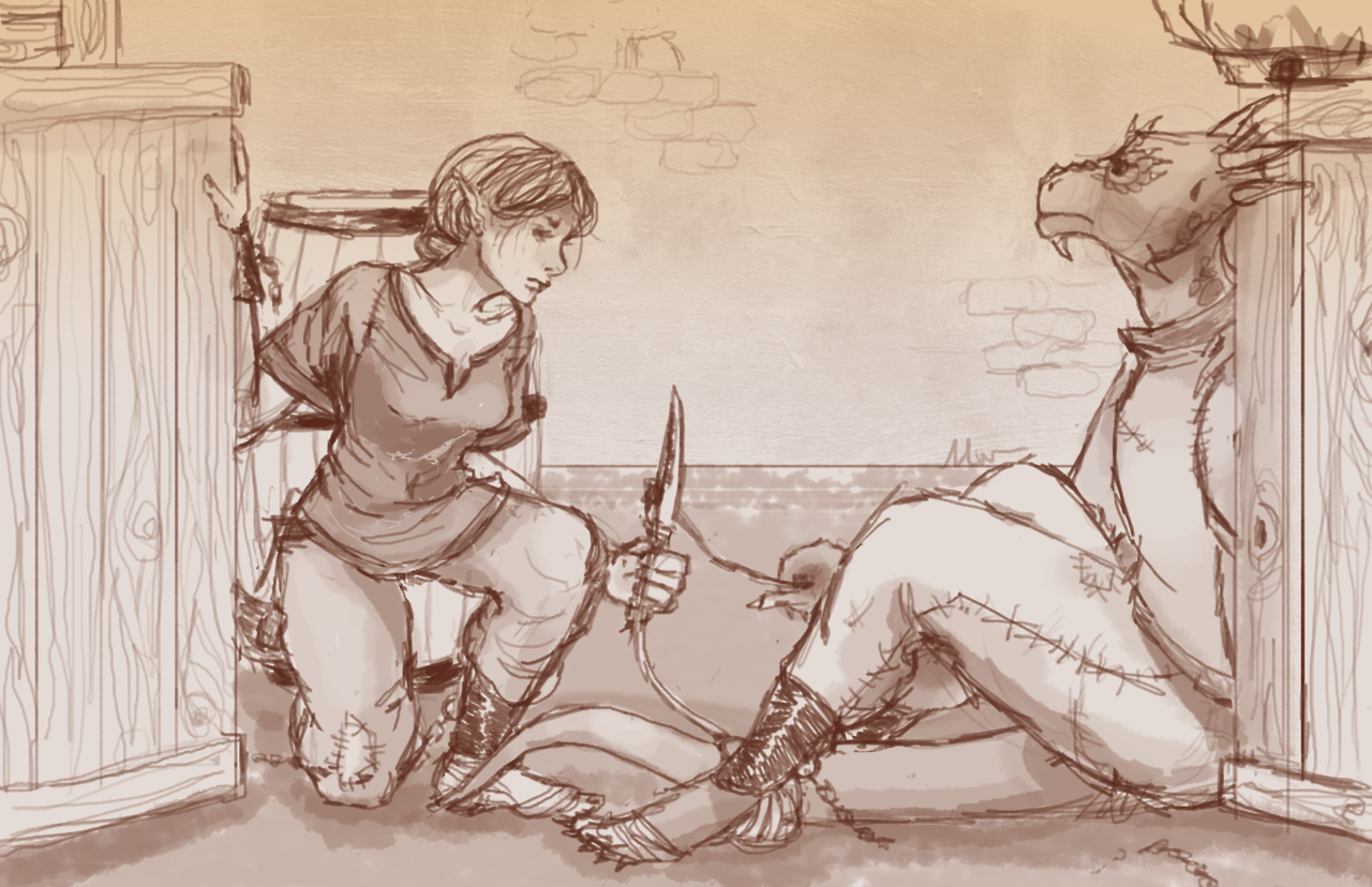 the-sweetroll-thief: “What should I draw?”“A daring rescue!”Done in 2-3 hours.
