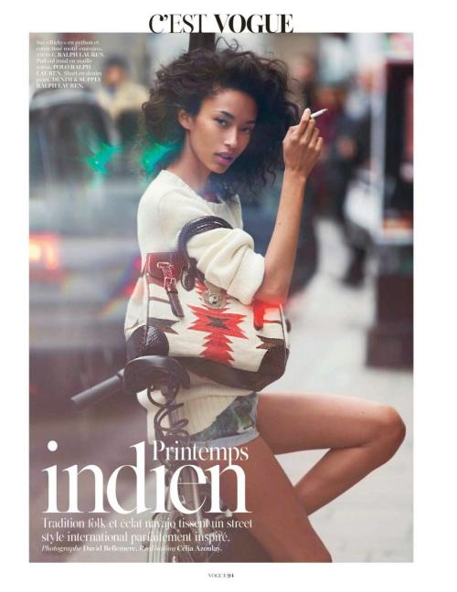 blackfashion:  Anais Mali in Vogue France April 2014 issue.