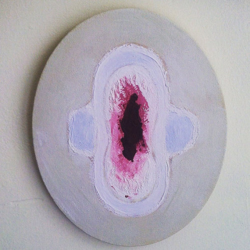 whyetsywhy: Discarded, 8x10, acrylic on oval canvas, $45.00 Shop: Ghostsinmyramen “It’s very…vaginal