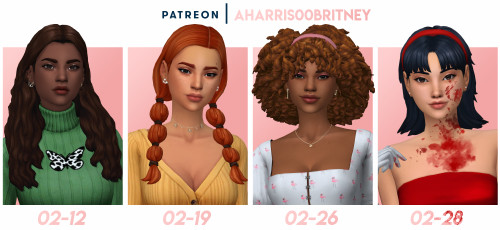 These hairs are now available on my Patreon for Tier 1 and Tier 2 pledges. The third and forth hair 