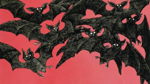 theartivistic:  Bats, by Edward Gorey (1925 – 2000).