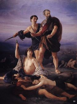 Death of Saul. 1848. Elie Marcuse. German