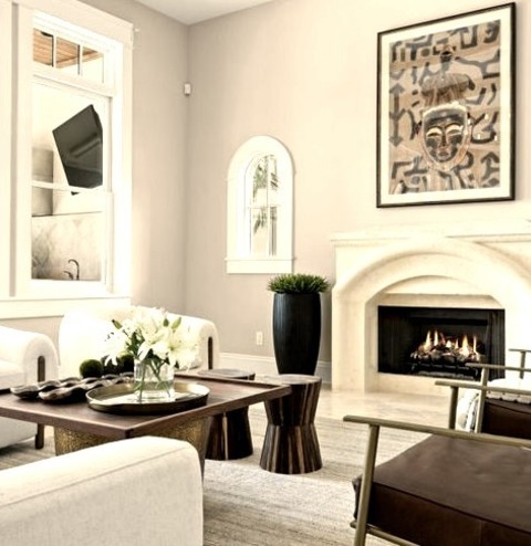 Open - Living Room Living Room - Mid-sized Contemporary Formal And Open Concept Medium Tone Wood Floor