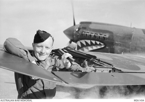 historium - Flight Lieutenant Lance Neville Ahern poses inside a...