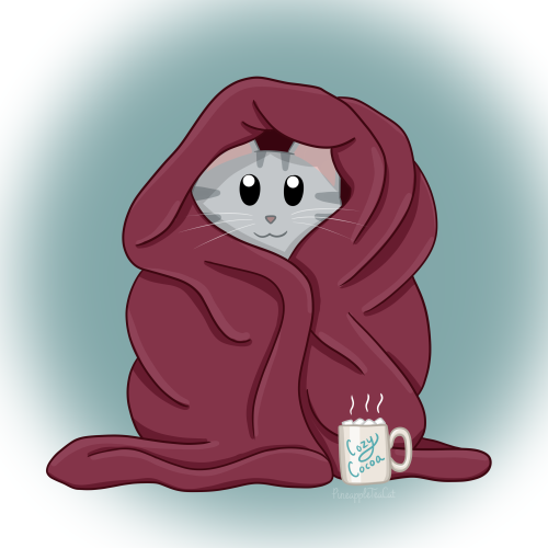  Catober Day 25: Cozy CatConveniently the one day that it rains and is cold is also the day that coz