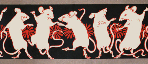 clawmarks:Dancing mice. Illustration by Gerhard Heilmann in Dekorative Vorbilder - v.12 - 1900-1901 