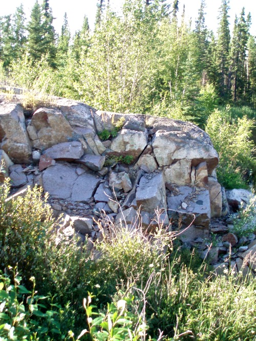 Outcrop of Rock, Edge of Canadian Shield Near Flin Flon, Manitoba, 2006.I am not a geologist or geom
