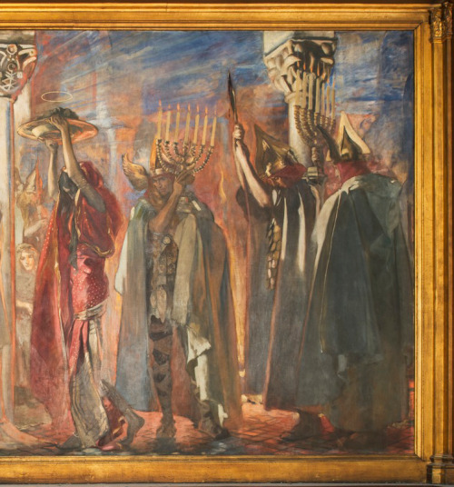 mun-sal-vache:King Amfortas and the castle of the Grail lie under a spell - Edwin Austin Abbey.King 