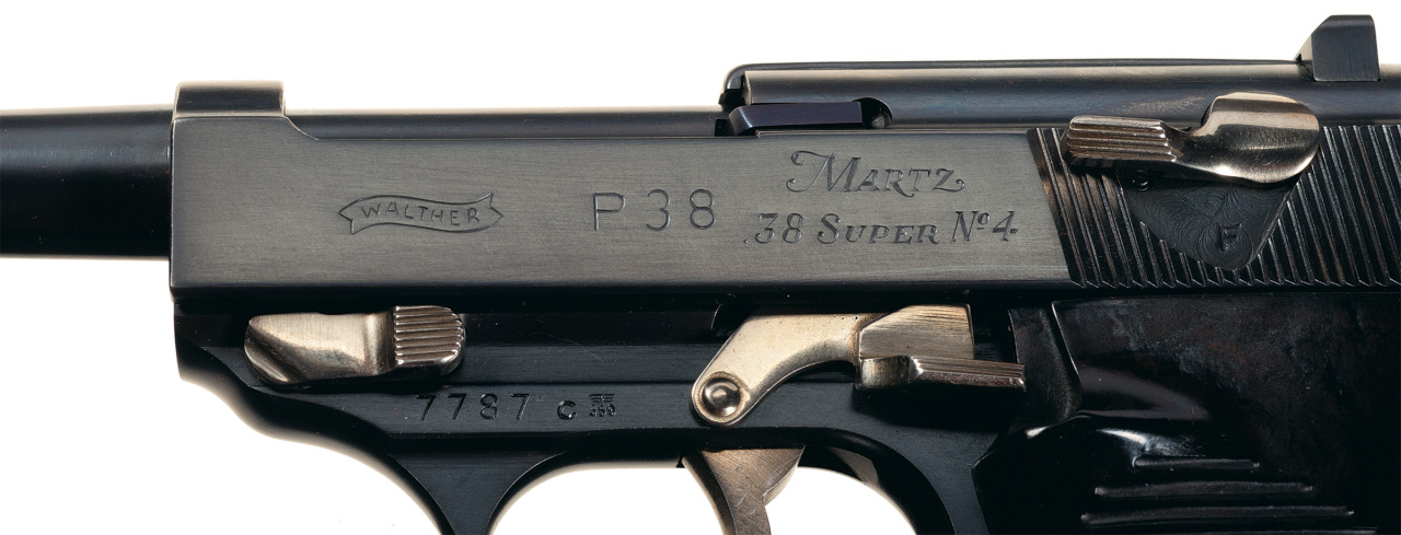 germanguns:  John Martz custom Walther P38 chambered in .38 Super, which is a cartridge