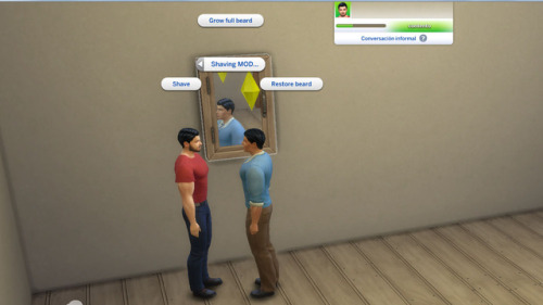 Shaving MOD v2.Note: all the new iteractions appear when a sim click on the mirror like v1 but is ha