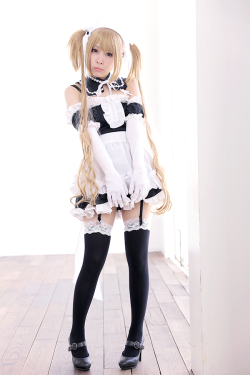 cosplaygirl:  ろきさんはTwitterを使っています: “ガーターニーハイ♡これごしゅ Photo：けーたろ氏( @ketaro_ovn ) きりのん氏( @kirinon5d3 ) #いいニーハイの日 http://t.co/ZEv4gTY4PS”
