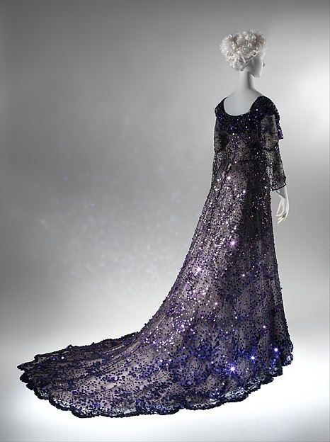 Spangled Half Mourning Evening Gown, 1902Worn by Queen Alexandra the year following Queen Victoria’s