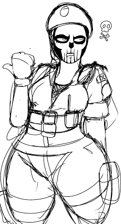 Today’s warm up.Caveira is a cutie.