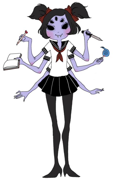 This is kind of old, but I was obsessed with Undertale for a minute and drew Muffet as a Vampire Hig